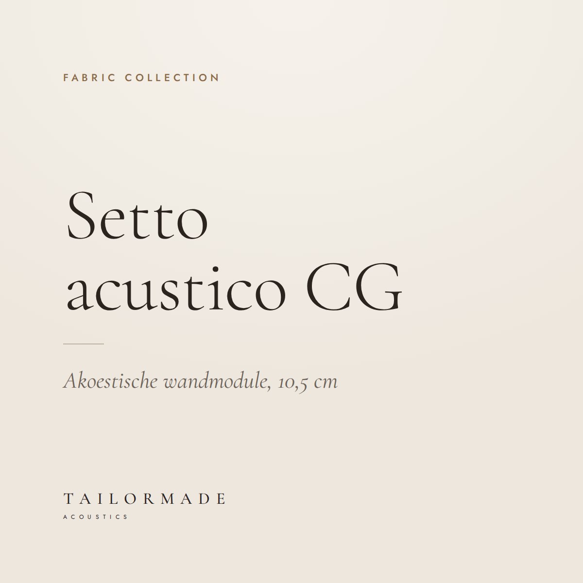 Setto acustico CG, akoestische wandmodule van 10,5 cm